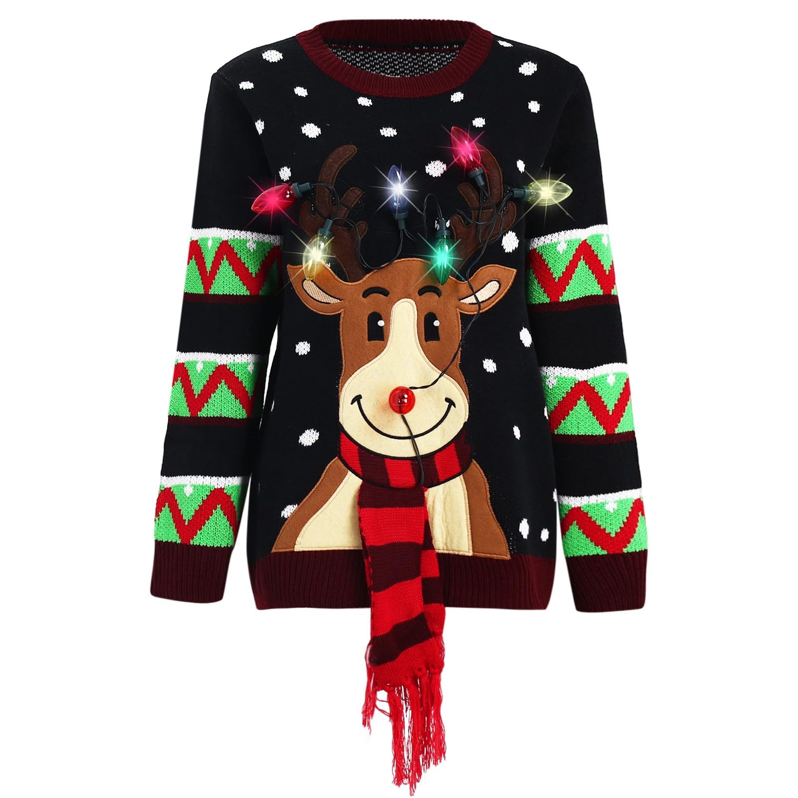 Maglioni Nataliz Donna, Maglione Natalizio Famiglia Pullover Cotone Natale Leggera Felpa da Natale Senza Cappuccio Sweatshirt con Stampa di Natale Caldo Maglioni Donna Curvy Regalo di Natale