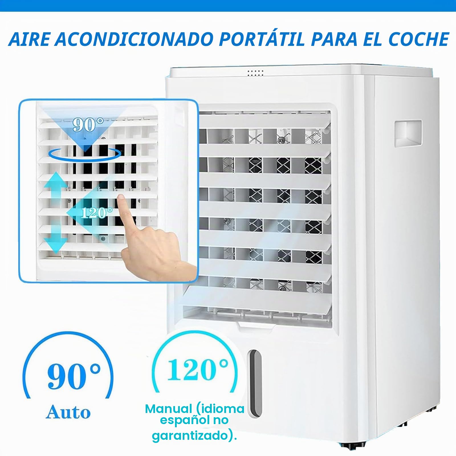 Aires Acondicionados PortáTiles, Mini Aire Acondicionado Personal con 3 Velocidades, Enfriador de Aire Evaporativo, para HabitacióN, Tienda de CampañA, Dormitorio, Auto, Autocaravana,24V