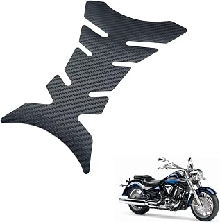 generic motorcycle tank protector Compatible with Yamaha Roadliner 2006-2014,Accessory modification, 1PCS Fuel tank decoration Carbon Fiber(black)