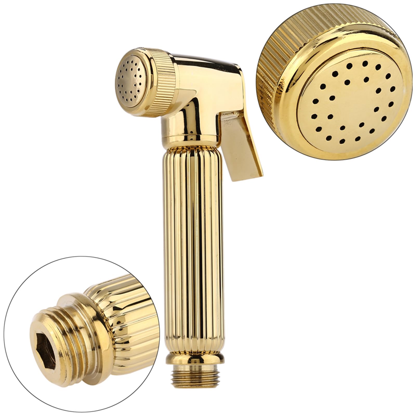 Spruzzatore per bidet portatile per WC, attacco per bidet a parete in ottone con tubo flessibile, spruzzatore d'acqua per WC per l'igiene personale e la pulizia del bambin