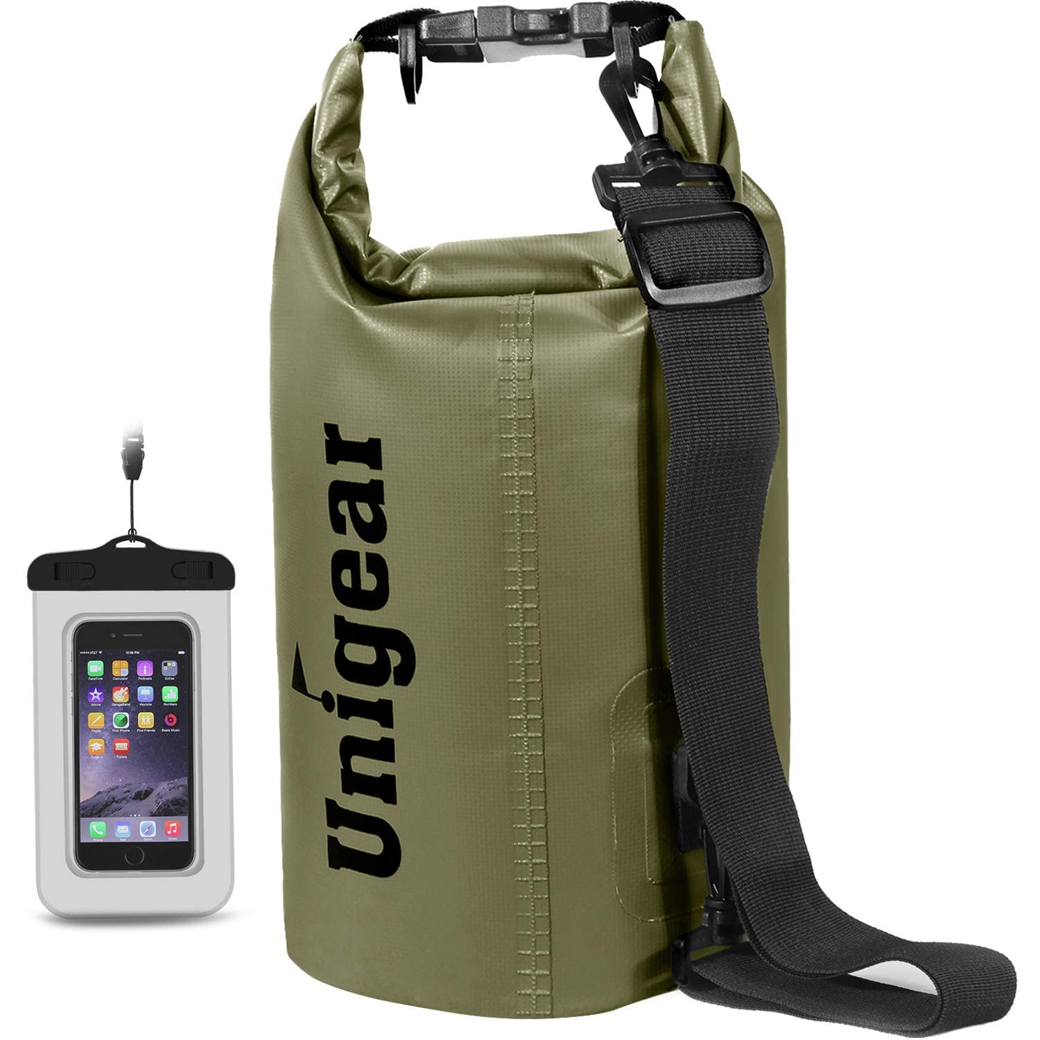 Unigear Bolsas Impermeables, Bolsas Impermeables, Bolsas secas (2 L/5 L/10 L/20 L/30 L/40 L) para Actividades al Aire Libre y Deportes acuáticos para Acampar náutico Kayak Pesca con una Bolsa