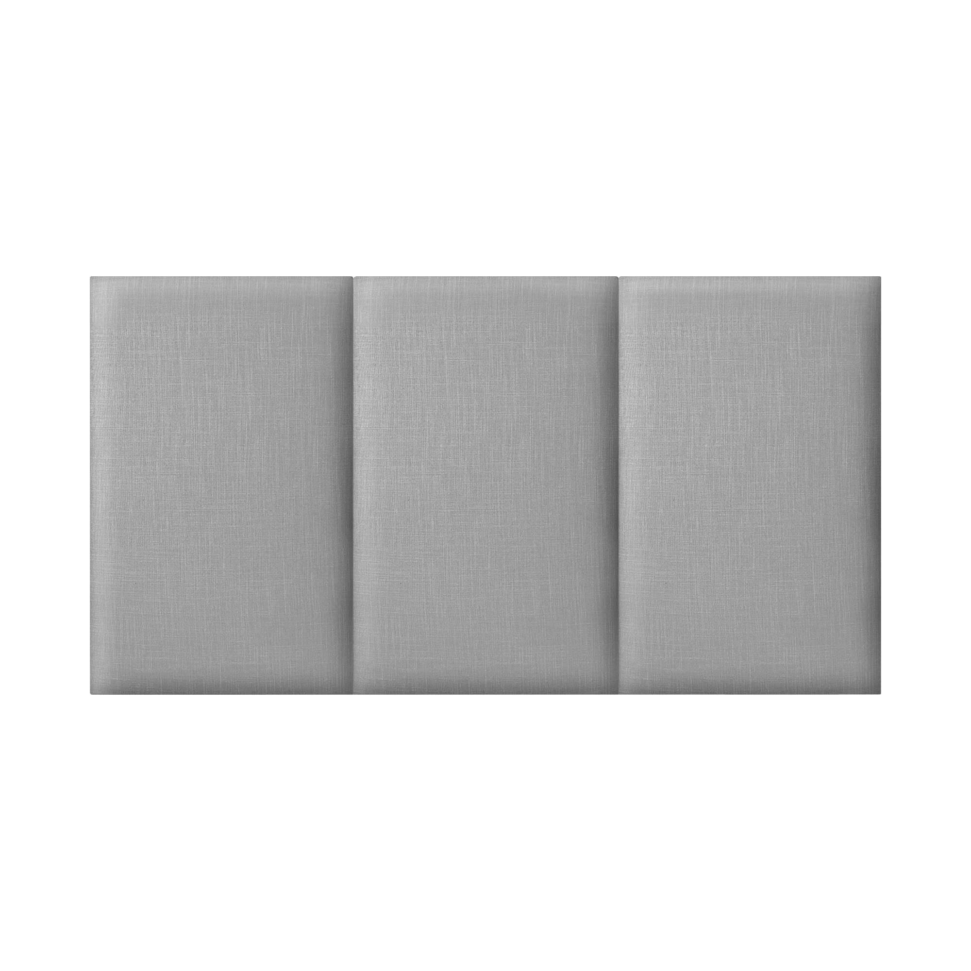 DHOME Cabecero Tapizado Lino Natural Liso Antimanchas Diseño Modular Vertical Autoadhesivo Cabezal Cama Dormitorio Acolchado (Gris Claro, 135cm, Altura 80cm, x3)