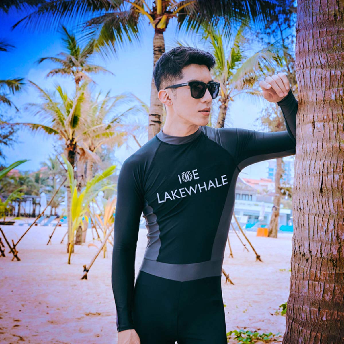 YONGYAO Hommes Plongée Ensemble Anti-UV Méduses Séchage Rapide Complet Longueur Combinaison Combinaison De Plongée Natation Surf - XL