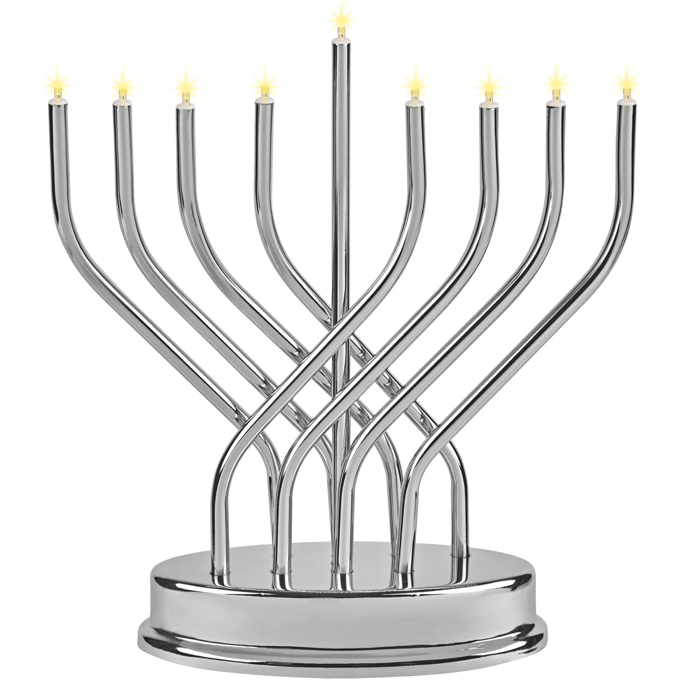 Zion Judaica Led Battery Powered Electric Menorah