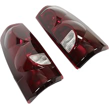 Fits Red Tail Light Brake Lamp Pair Bulb & Wiring Plastic Rear Left Right Driver Passenger GM2800174 GM277-B1002 FLA11085 GM277-B100R GM2801174