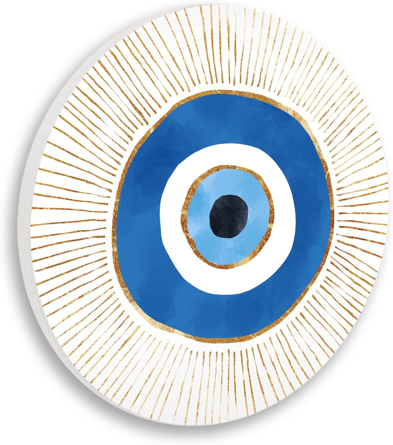 Stupell Industries Contemporary Evil Eye Nazar Shape Wood Wall Art, Design by Ziwei Li, 12 x 12, Wall Plaque