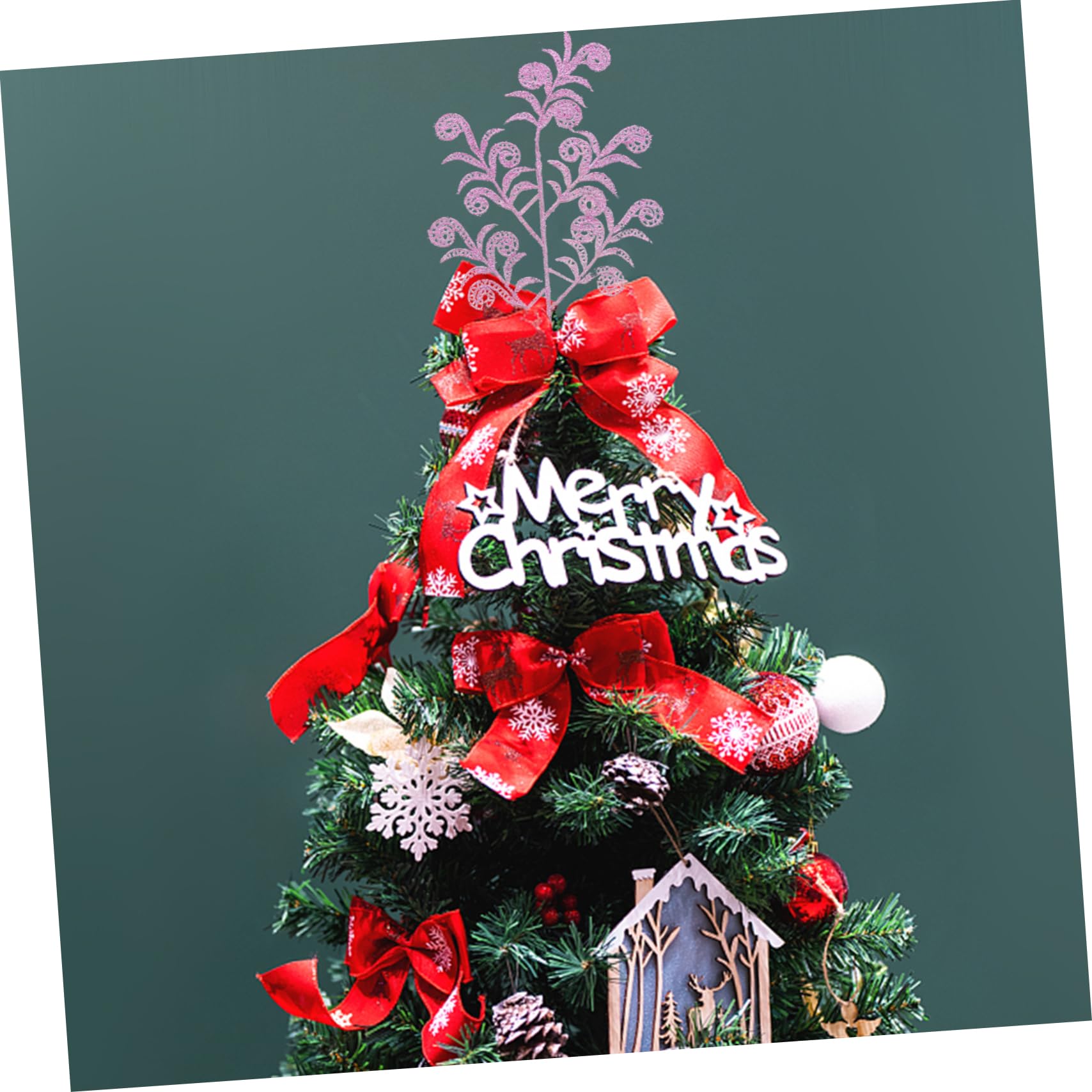 iplusmile 14pezzi Foglie di Natale Artificiali Fai da Te Stecchini di Foglie per Ghirlande Decorazioni per Matrimoni e Feste