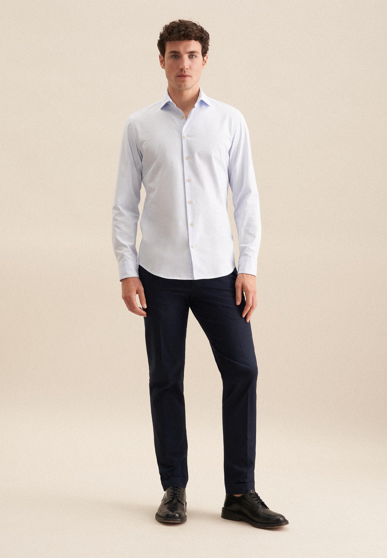 Seidensticker Herren Slim Fit Langarm Casual Hemd