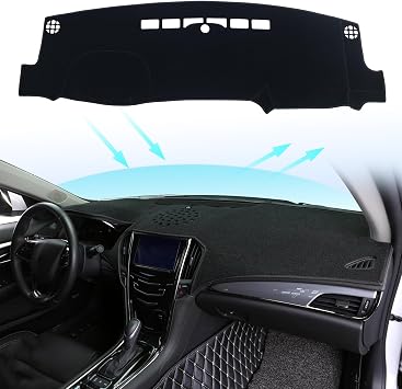 Partsable Dash Cover Mat for 2014-2018 Chevy Chevrolet Silverado/GMC Sierra 1500, 2015-2019 Chevy Silverado/GMC Sierra 2500HD 3500HD Dashboard Cover Pad Carpet no Forward Collision Alert