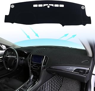 Dash Cover Mat for 2014-2018 Chevy Chevrolet Silverado/GMC Sierra 1500, 2015-2019 Chevy Silverado/GMC Sierra 2500HD 3500HD Dashboard Cover Pad Carpet no Forward Collision Alert
