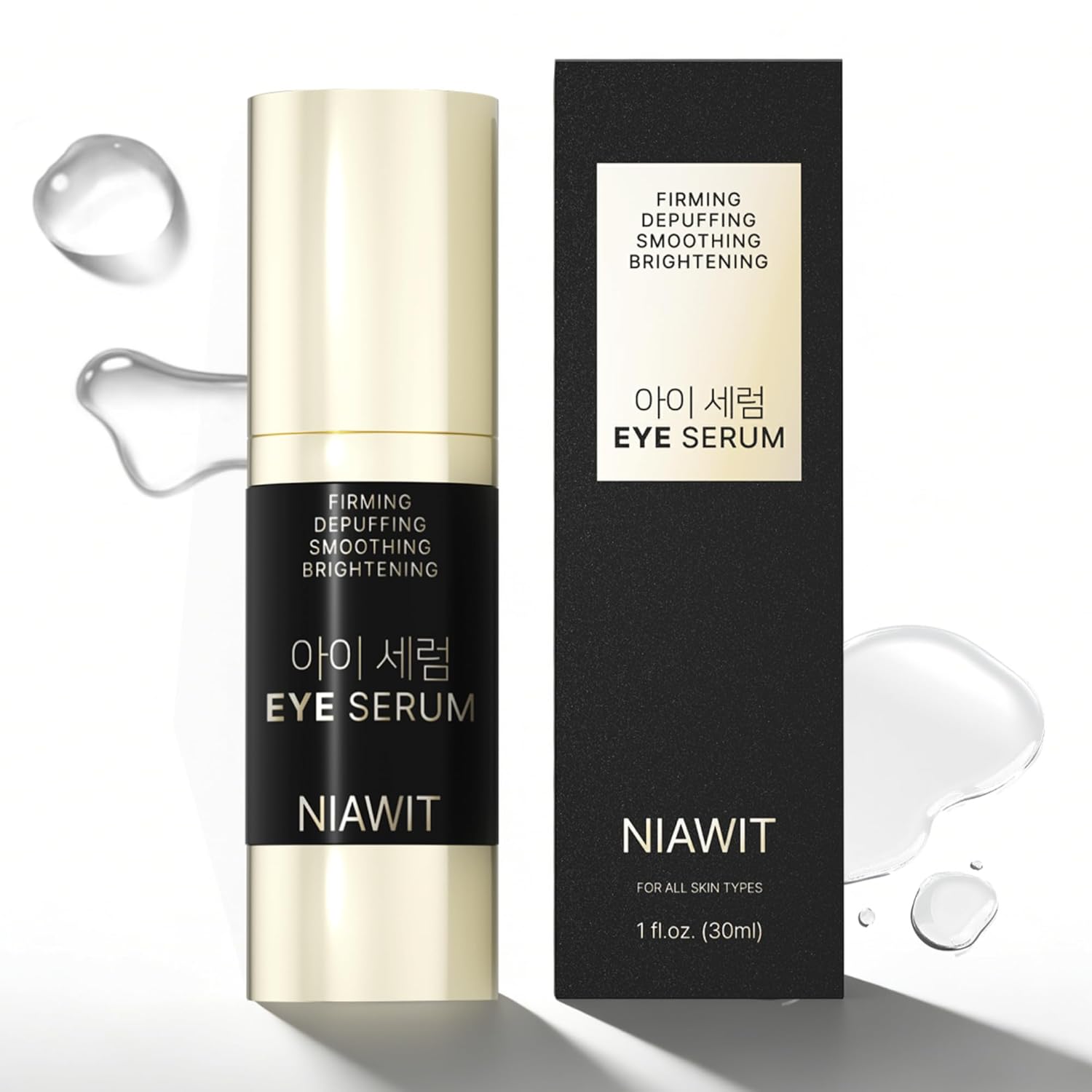 Eye Serum for Dark Circles and Puffiness - Advanced Anti-Aging Under Eye Care for Wrinkles, Bags and Fine Lines - Hydrating and Firming Formula to Brighten and Revitalize Tired Eyes 1 Fl.oz.