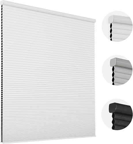 Joydeco Cordless Blackout Cellular Shades, 58" W x 64" H,