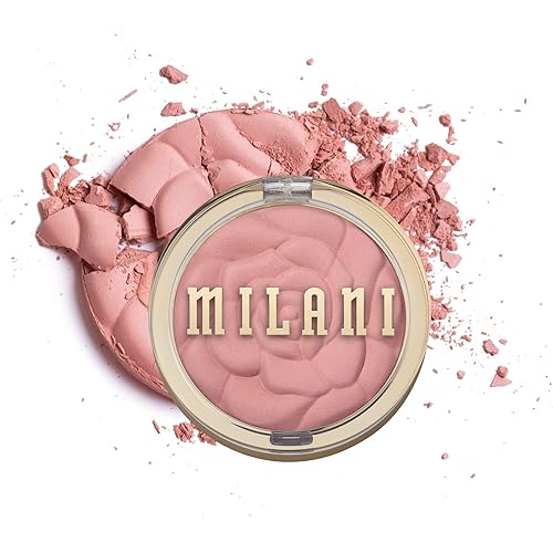 Milani Rose Blush, Powder Blush for Cheeks, Cruelty Free Makeup - Shape, Contour & Highlight Face for a Natural Matte Finish -Romantic Rose