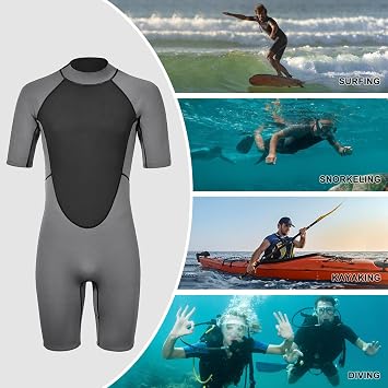 Men Women Wetsuit 3mm Smoothskin Triathlon Neoprene Full Wet Suits Back Zipper Cold Water Keep Warm for Surfing Snorkeling Diving Scuba