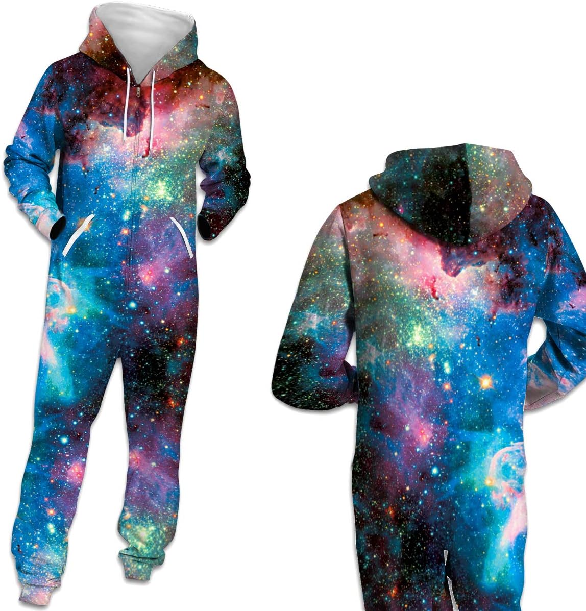 Women Men Long Sleeve Playsuit Adult Onesie Jumpsuit Pajamas