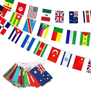 100 Countries String Flag International Bunting Banners World Flag Banner for Olympic Bar Sports Clubs School Decorations