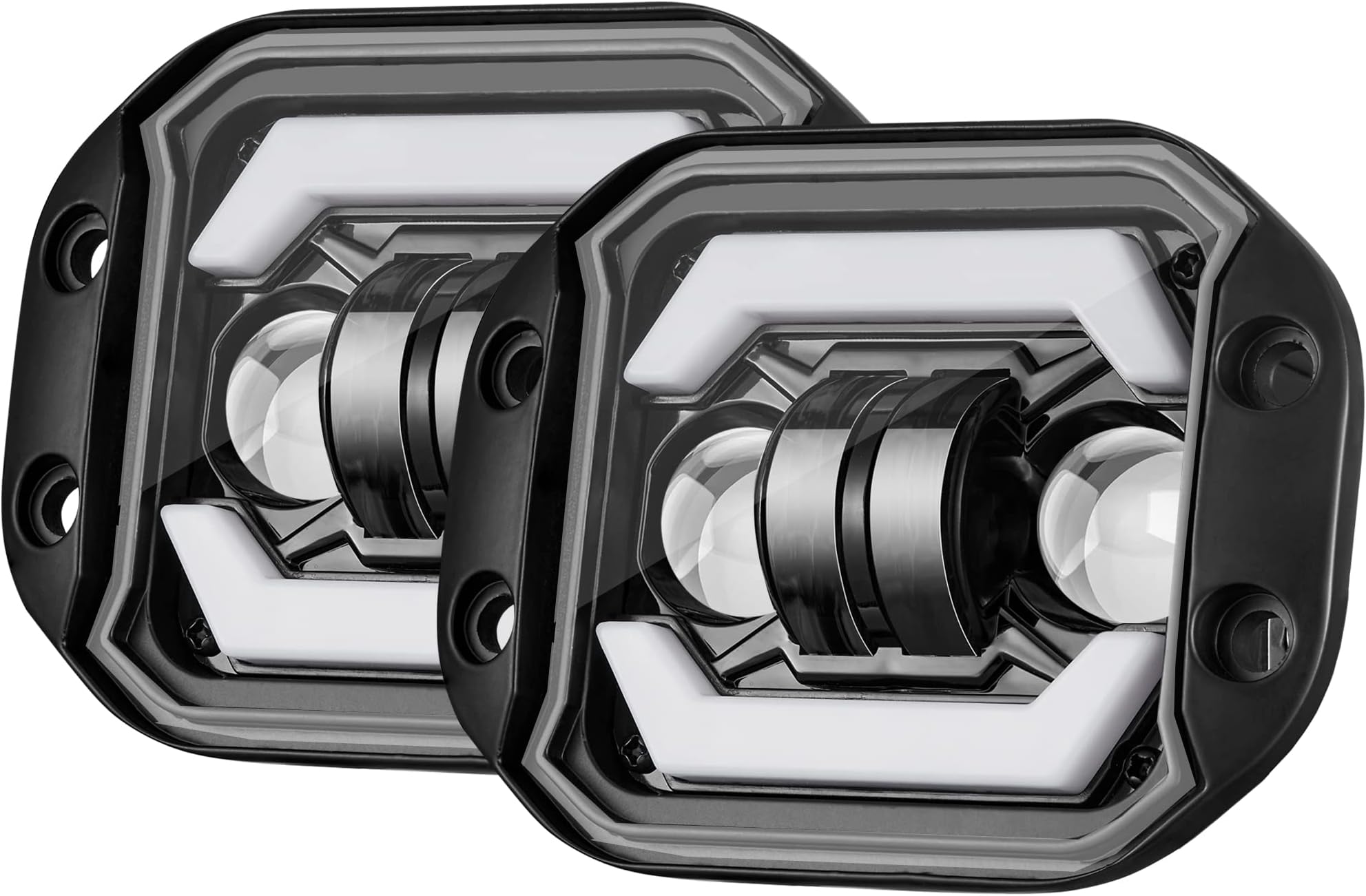 EBESTauto 4PCS LED Flush Mount Pods, Flush Mount LED Pods