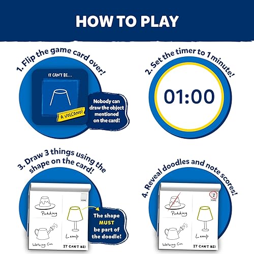 Miniatura 5 de Skillmatics Juego de cartas y mesa - It Can't Be, Race to Doodle, divertido juego de dibujo, diversión navideña de ritmo rápido para familias,