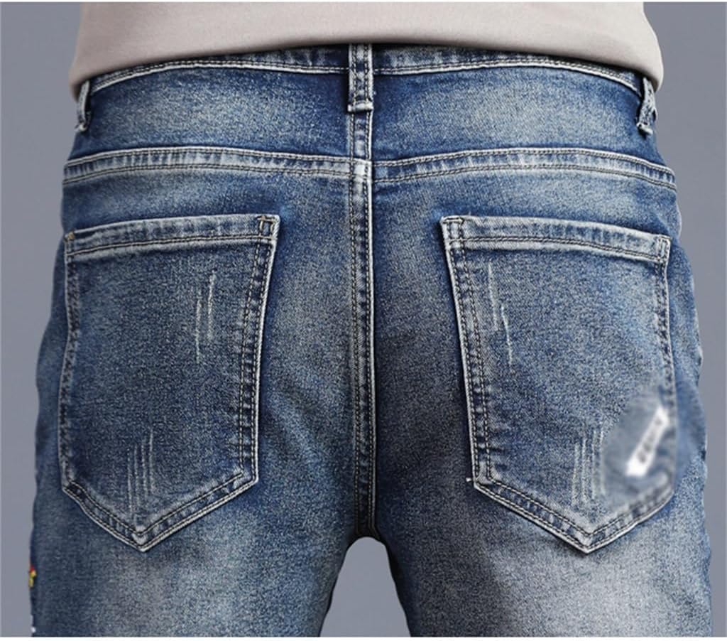 Men's Jeans Vintage Elasticated Slim Fit Men
