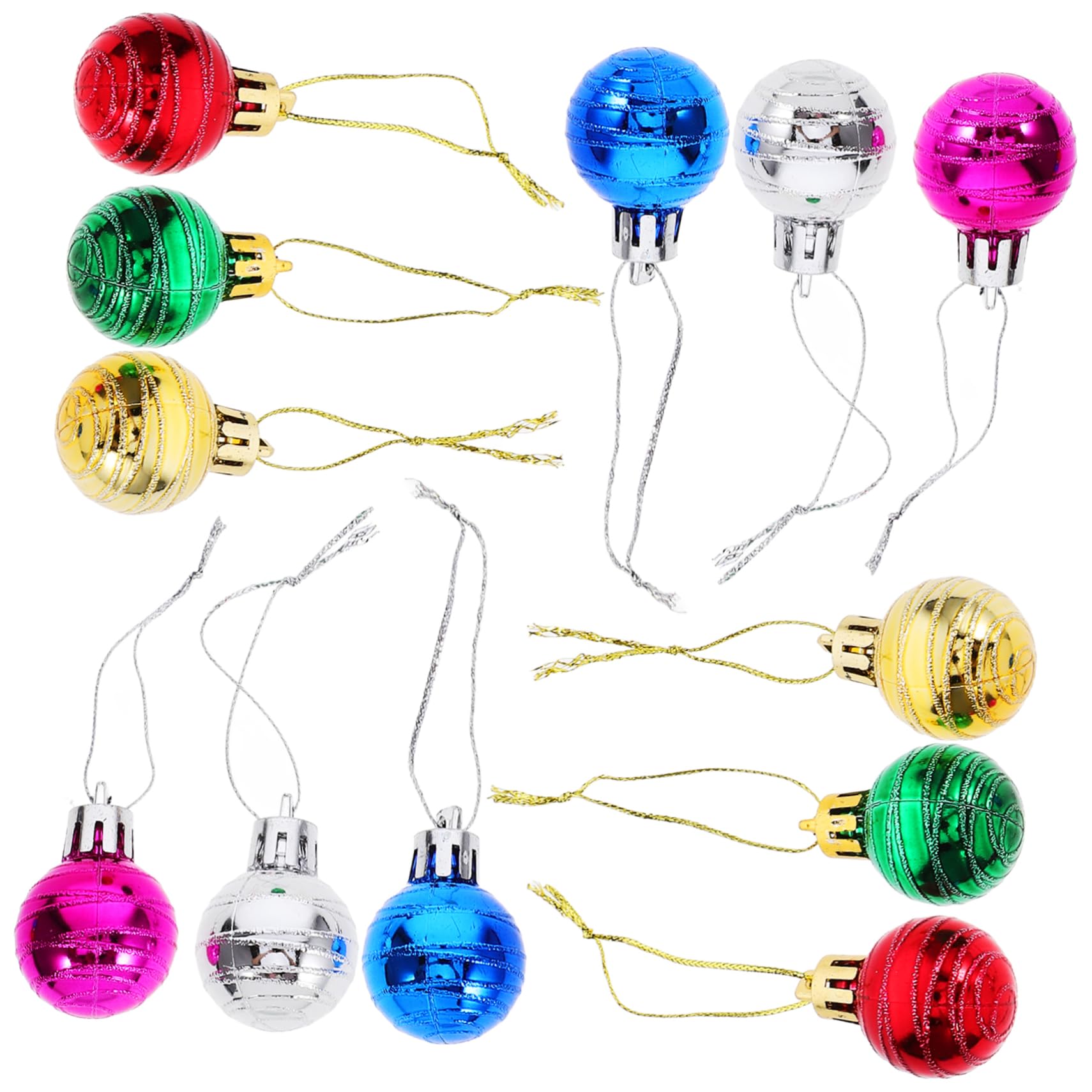 Kichvoe 12 Piezas Colgante de Bola Galvanizada para Árbol de Navidad de Bolas de Navidad para Decoración de Interiores