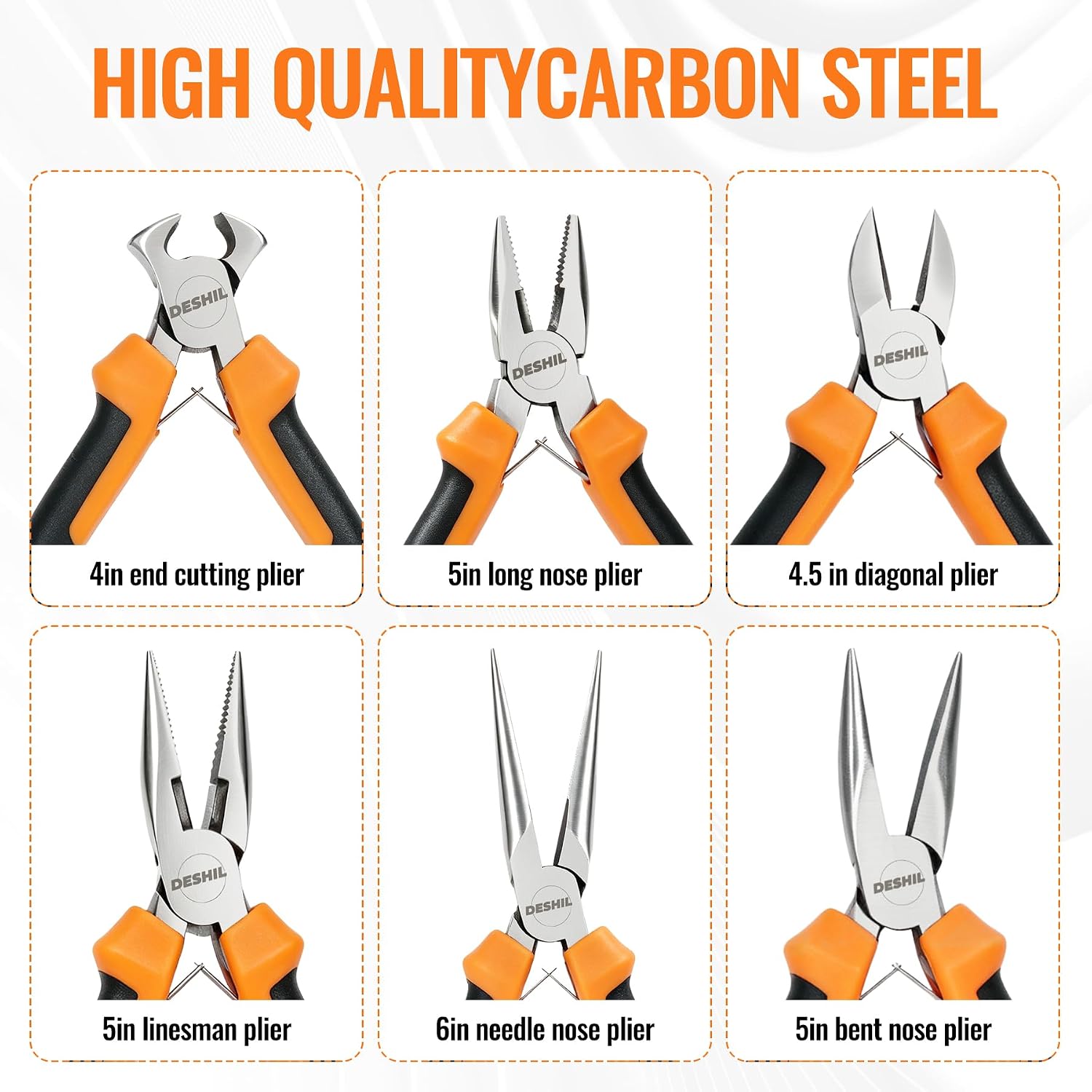DESHIL 6pcs Mini Pliers Set for Making Crafts, Repairing Electronic and DIY