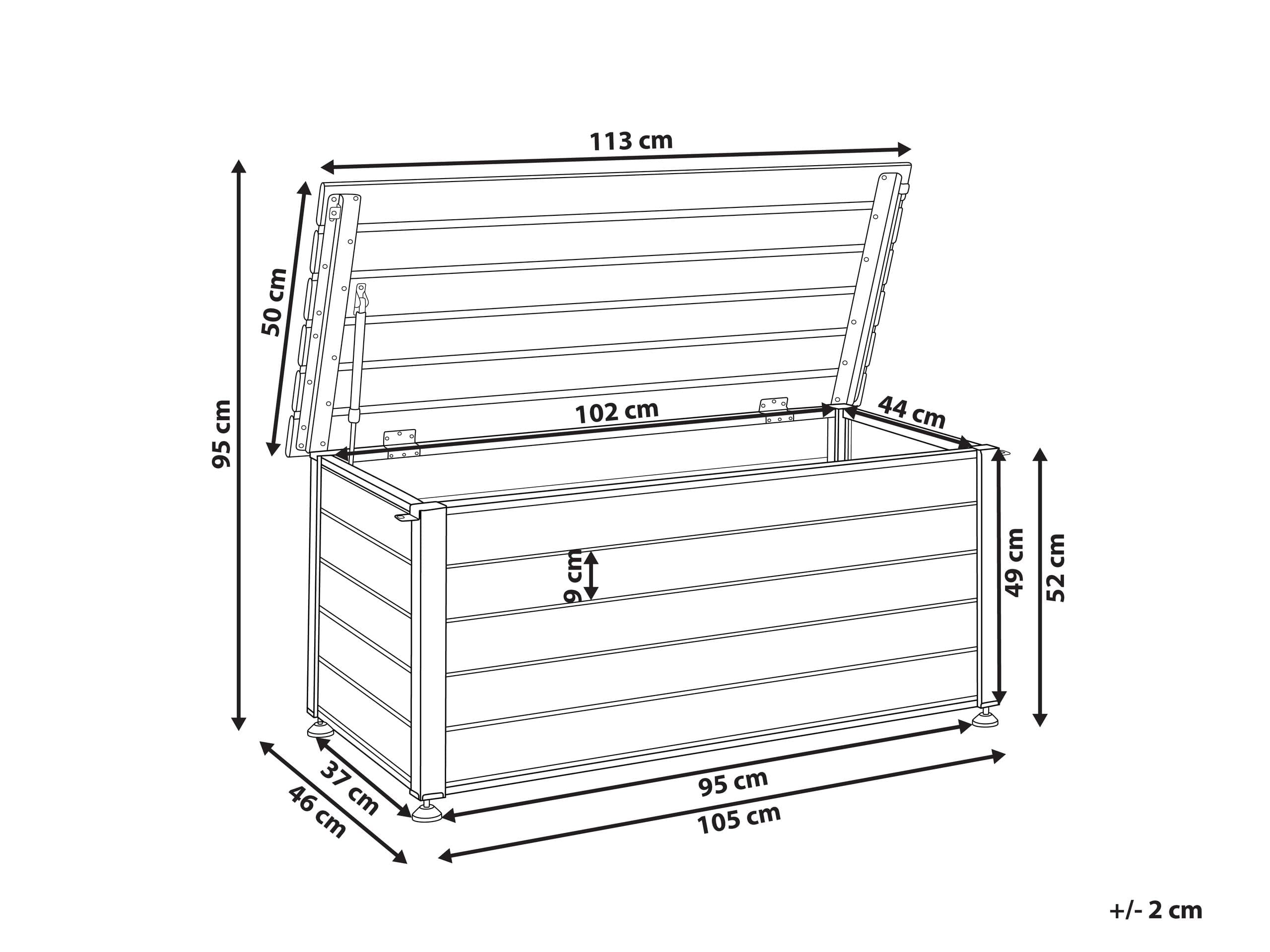 Skrzynia ogrodowa aluminium 190 l meble ogrodowe przechowywanie ciemnobrązowa Campalto