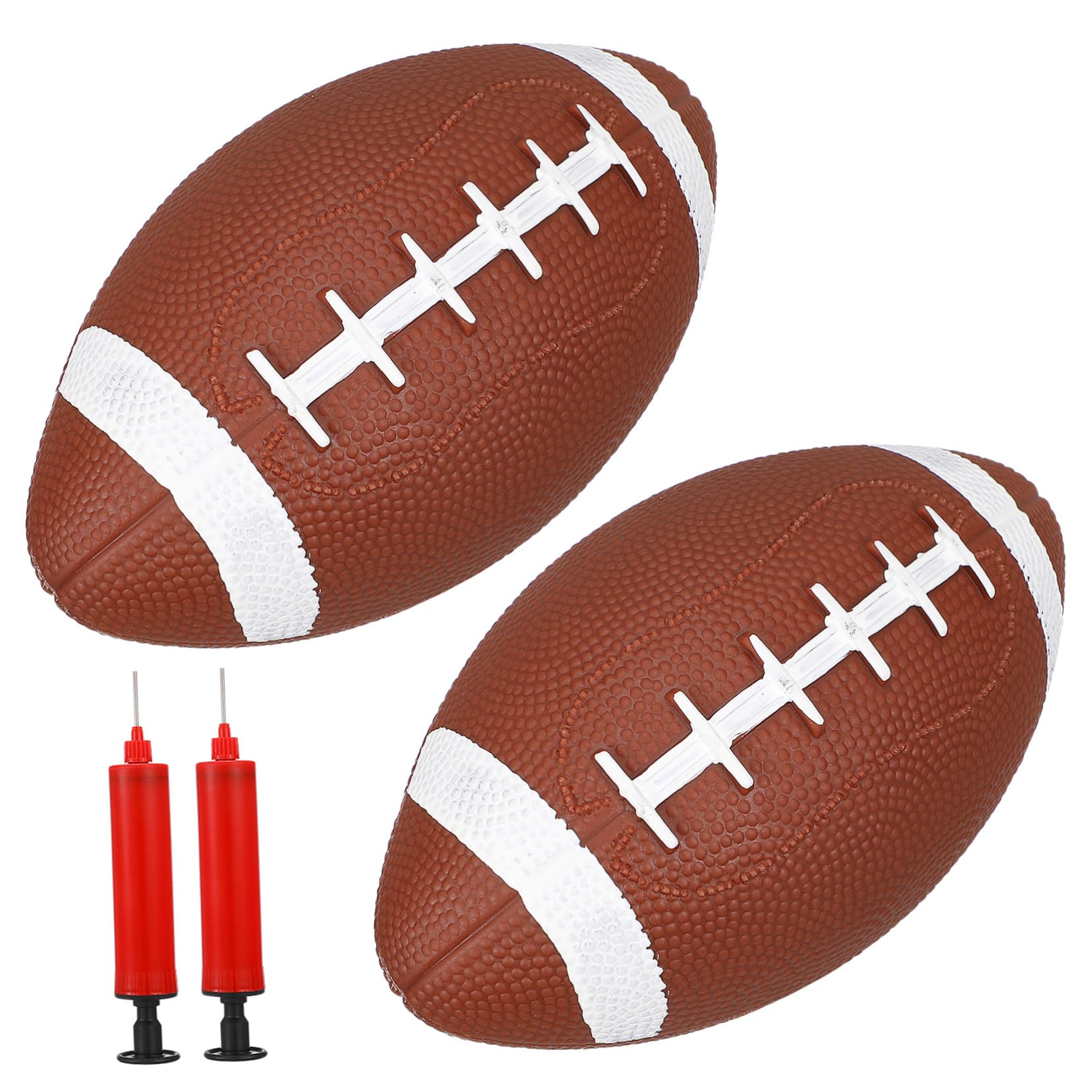 BESPORTBLE 2Pcs Rugby Ball Inflatable Plaything for School and Team Training Enhances Hand Eye Coordination and Teamwork Skills
