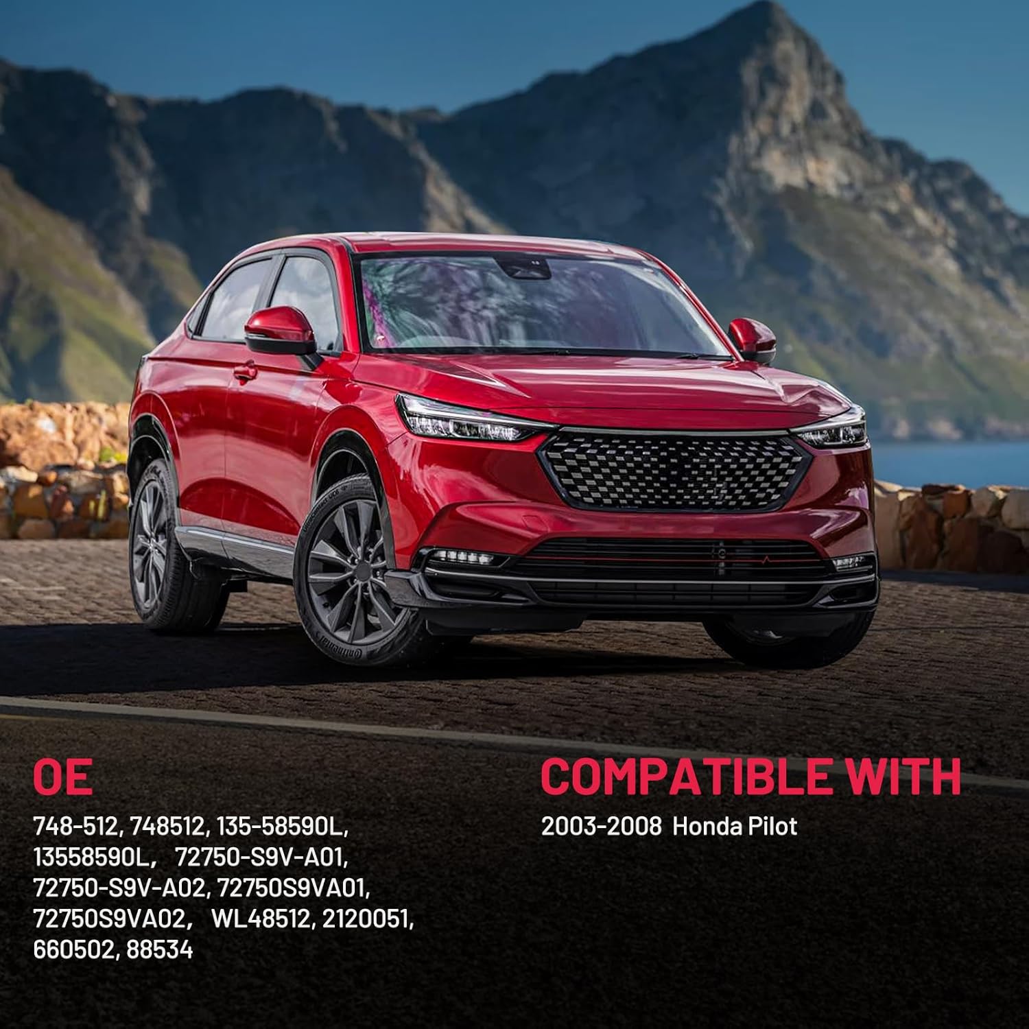 BDFHYK 748-512 Power Window Regulator with Motor Rear Left for 2003 2004 2005 2006 2007 2008 Honda Pilot 03 04 05 06 07 08