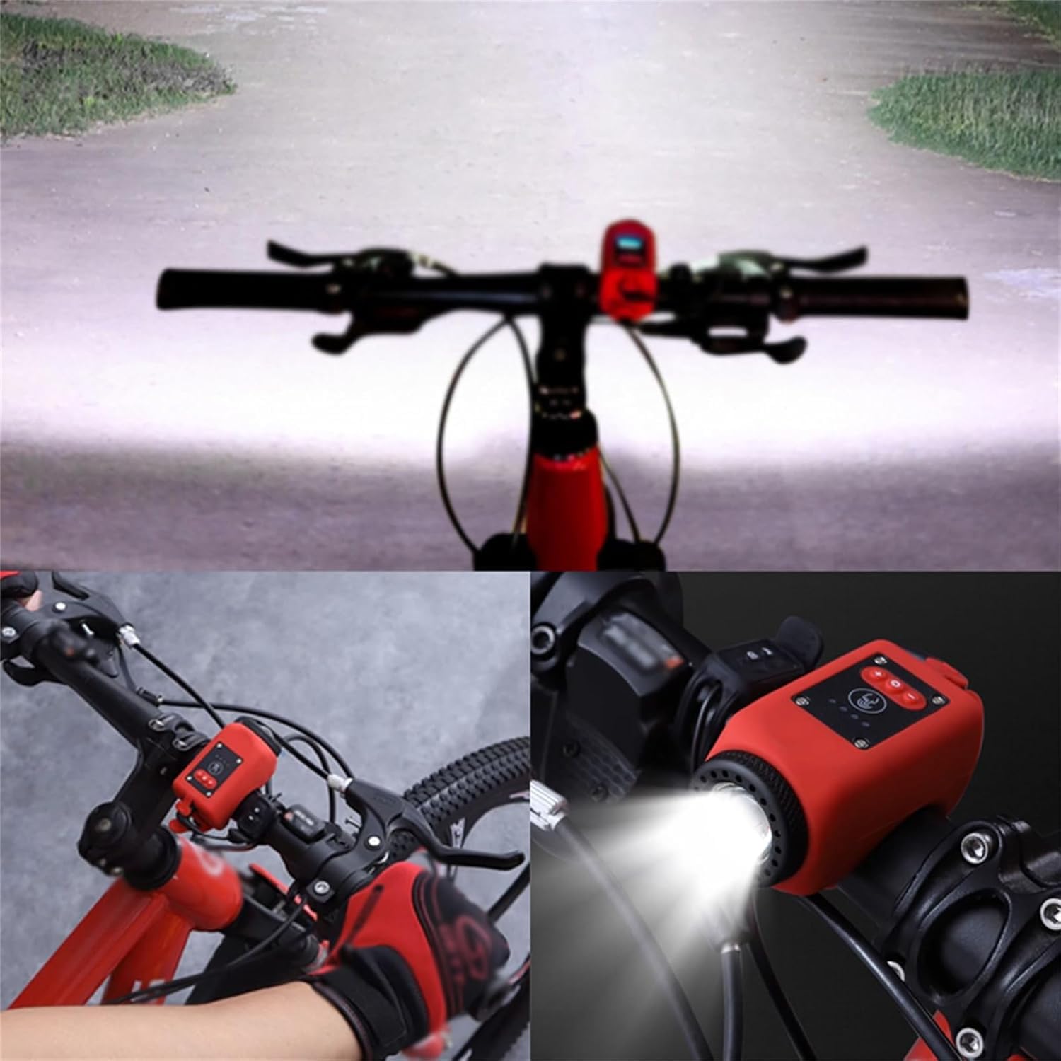 Klaxon De Vélo Électronique TINGSING - 6 Sons + Lumière LED - Rechargeable USB-C - Étanche IPX5