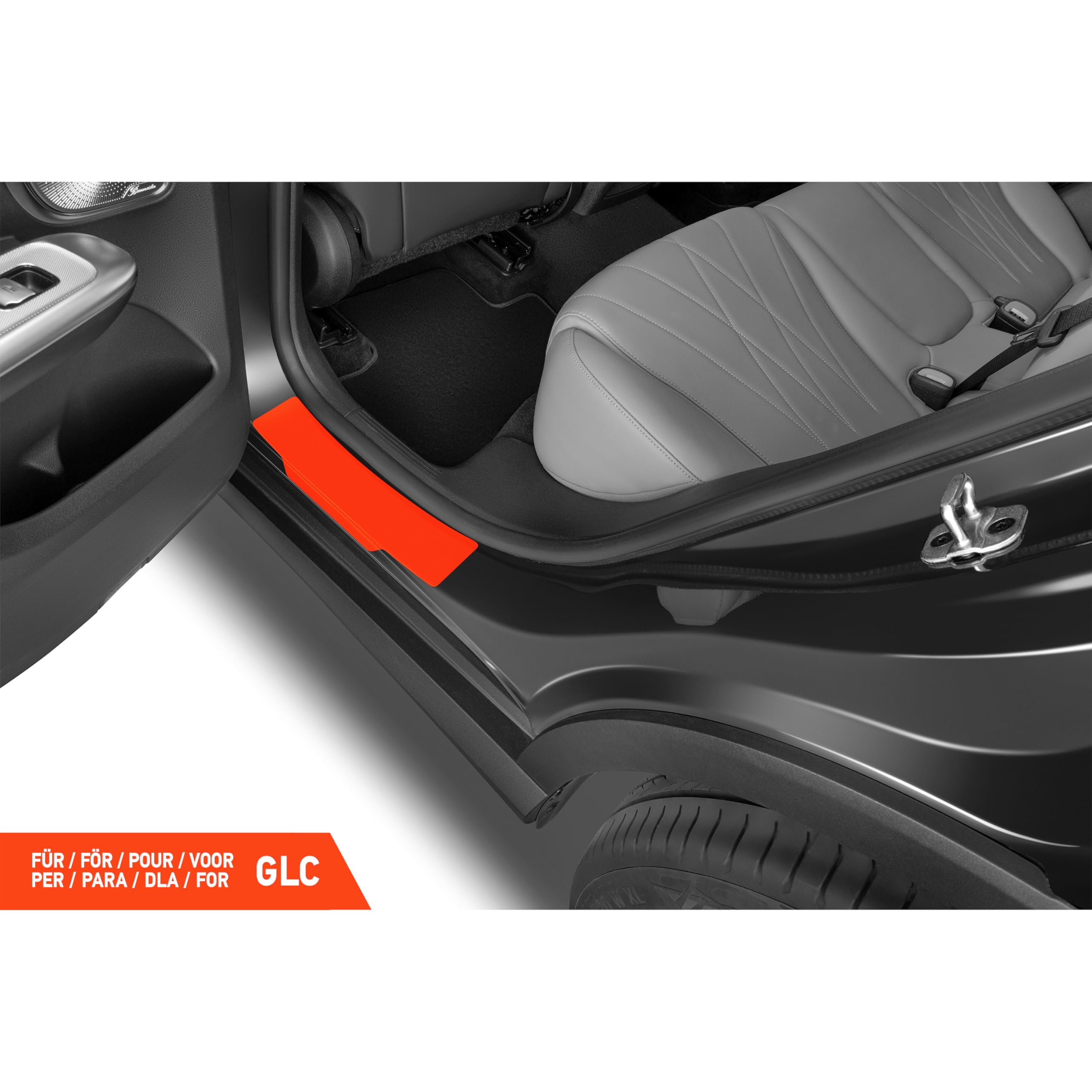 Luxshield folia ochronna progów kompatybilny z Mercedes Benz GLC 2 (II) X254 I 2022-2026 - akcesoria, listwy ozdobne, folia ochronna na lakier - przezroczysty błyszczący