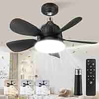 OSTIVE Socket Fan Light with Remote: 18'' Small Ceiling Fans