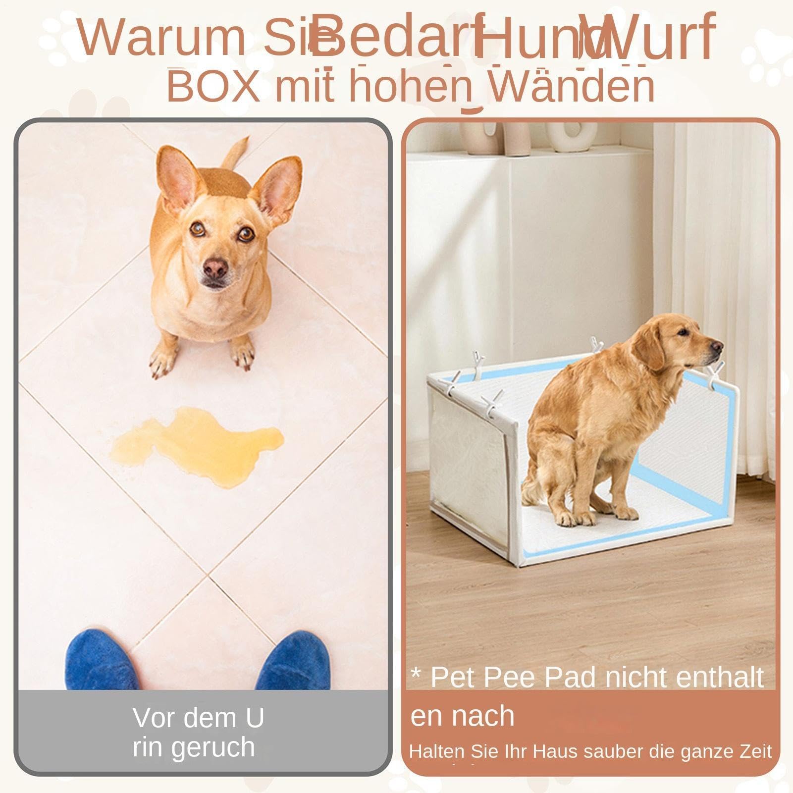 Bandeja Sanitaria Para Perros Interior Paredes Altas Impermeables Para | Estación para Hacer Pis en Interiores Para Apartamento Balcón Sala De Estar Pequeño Mediano