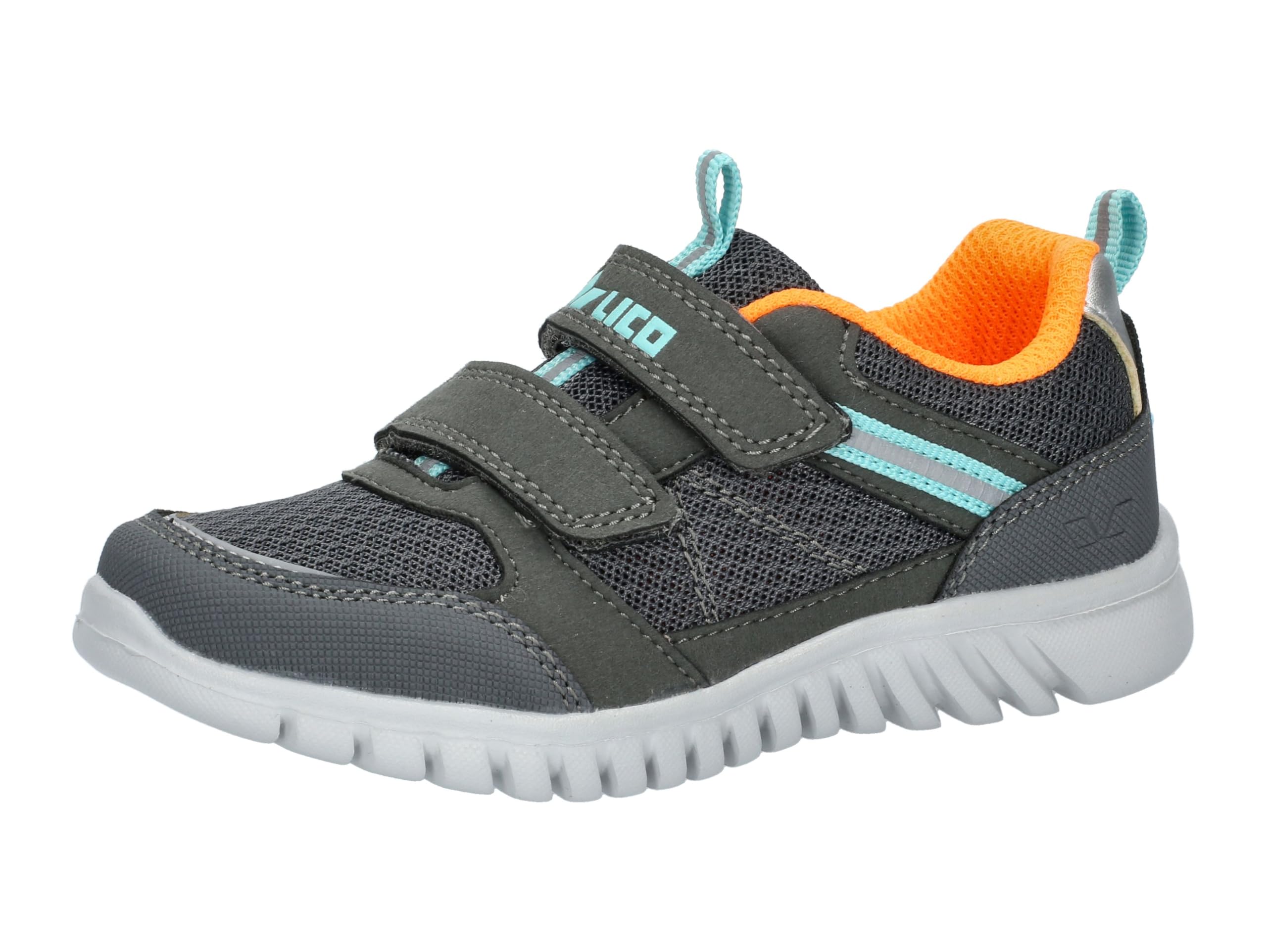 Lico Randy V Trainers, Grey/Orange/Blue, 31 EU