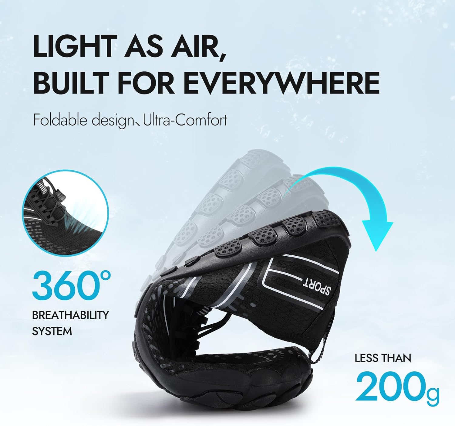 ATHMILE Hiking Barefoot Water Shoes for Women Men Beach Swim Aqua Pool River Quick Dry Athletic Wide Toe Outdoor Sport Kayaking Boating Rock Climbing Yoga Lake - Image 5