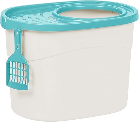 iris top entry litter box large