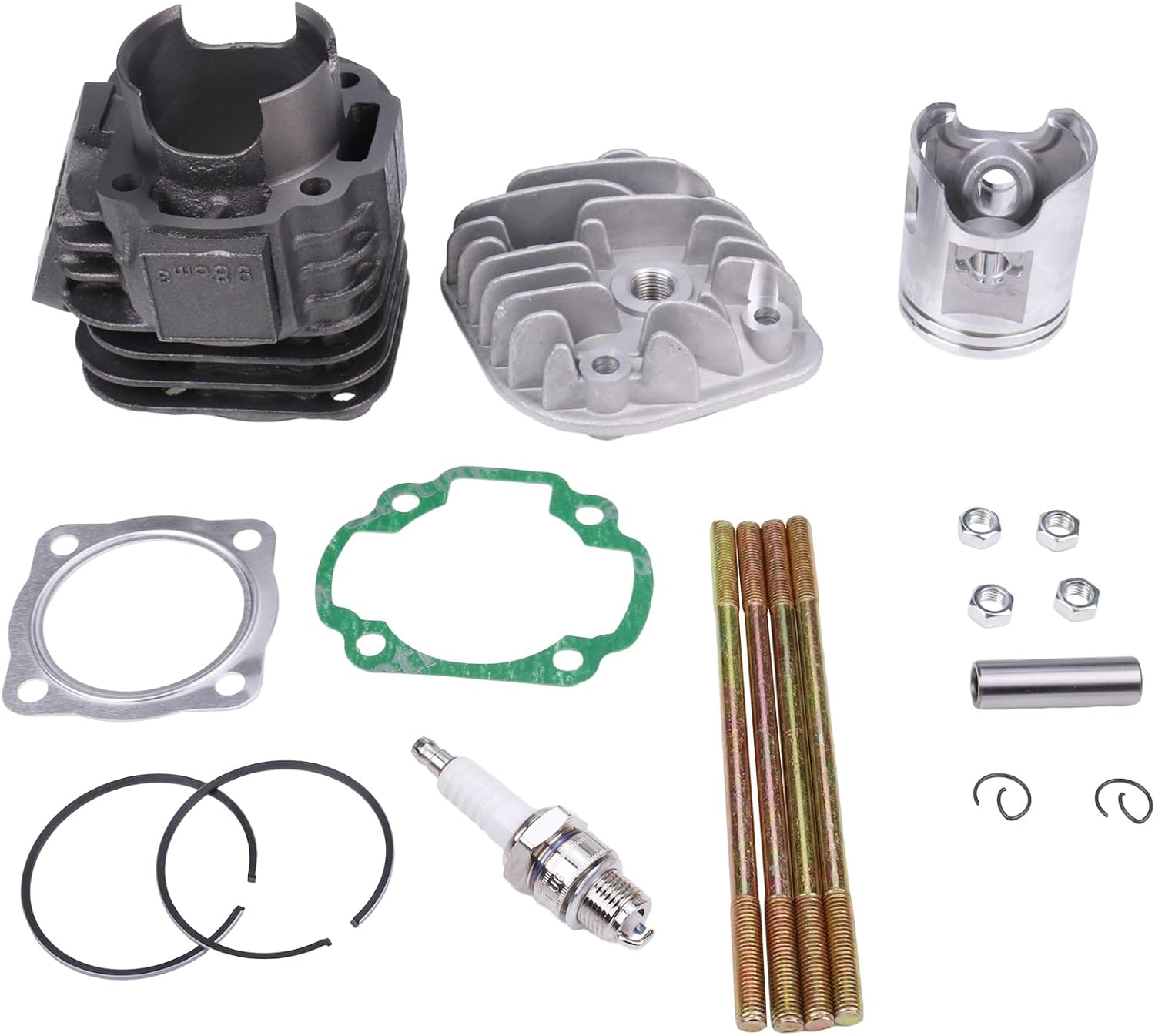 52mm Cylinder Rebuild Engine Top End Kit Compatible for Polaris Sportsman Predator Scrambler 90