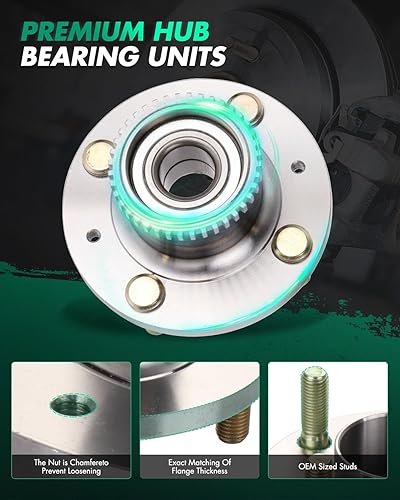 Miniatura 4 de SCITOO Juego de rodamientos de rueda y cubo de 1 paquete para 2005-2011 para Chevrolet Aveo rodamiento de buje trasero con 541009