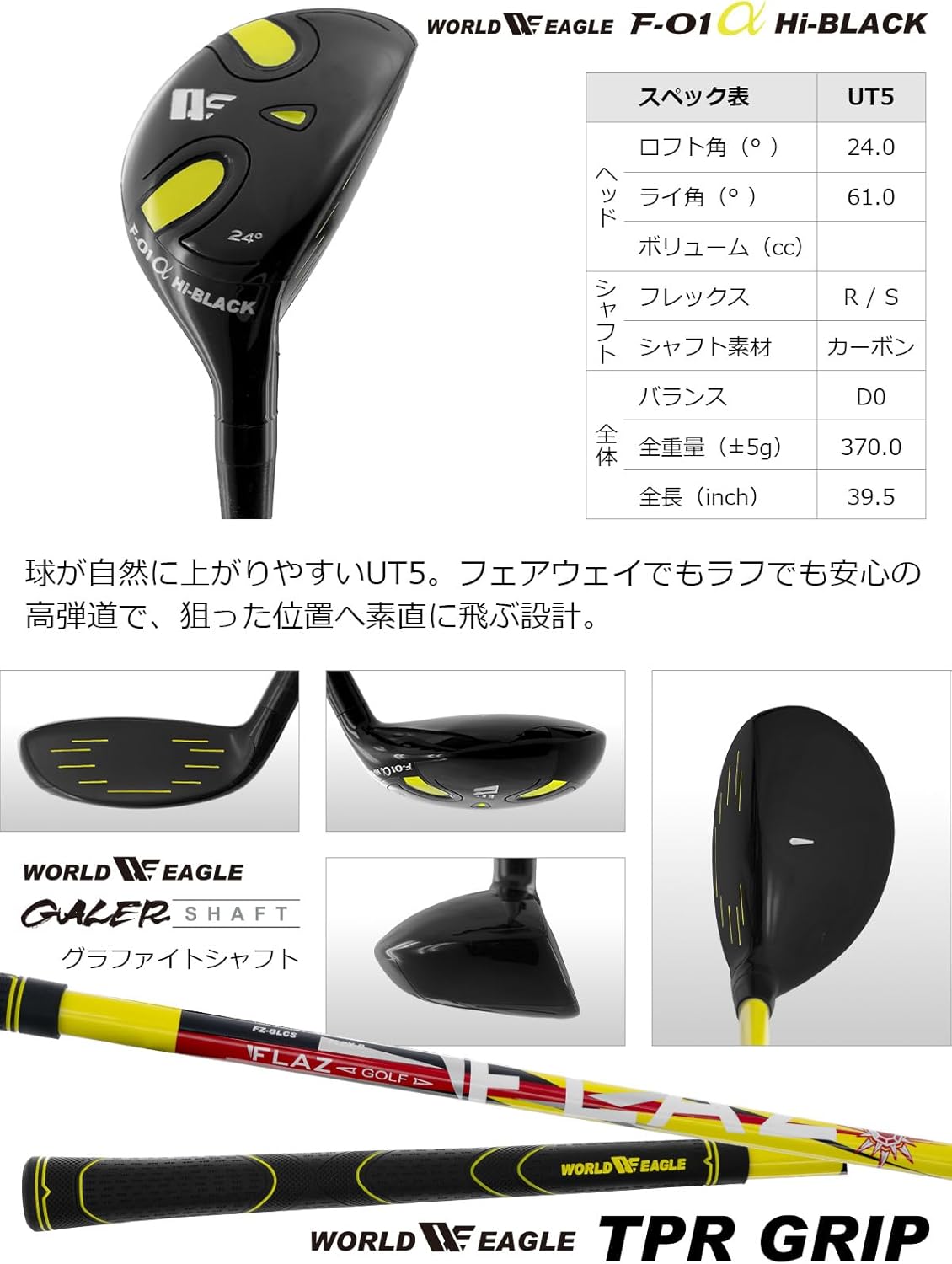 WORLD EAGLE F-01α クラブセット クラブ:10本 左用 バッグ:F-01α