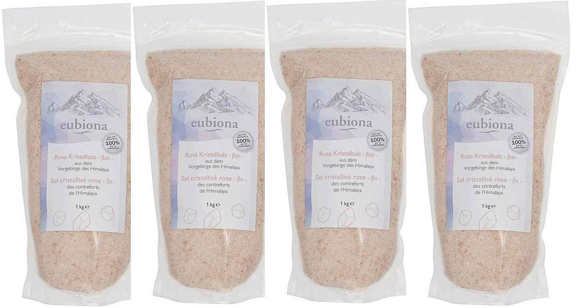 Eubiona Himalaya Salz, gemahlen, Salt Range Pakistan, 4 x 1kg