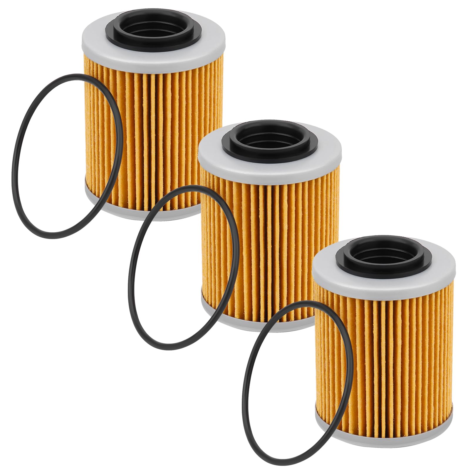AMTOLXL 3pcs 0800-011300-0004 oil filter with O-ring, compatible with CFMOTO CForce ZForce UForce series 400/500/600/800/900/950/1000 vehicles UTV.