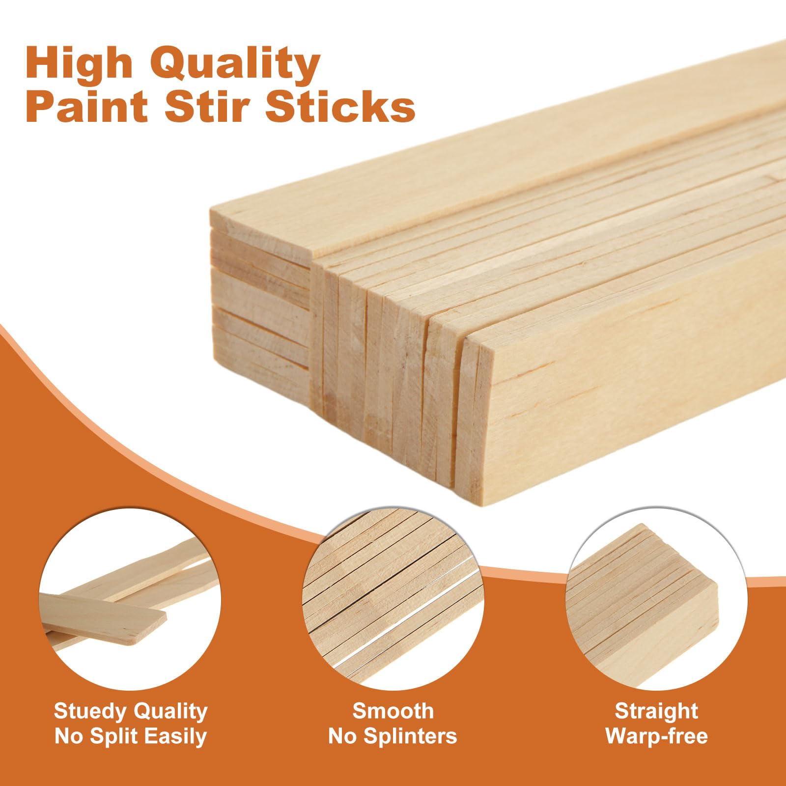 200 Pcs Paint Stir Sticks 12 Inch Paint Mixing Sticks