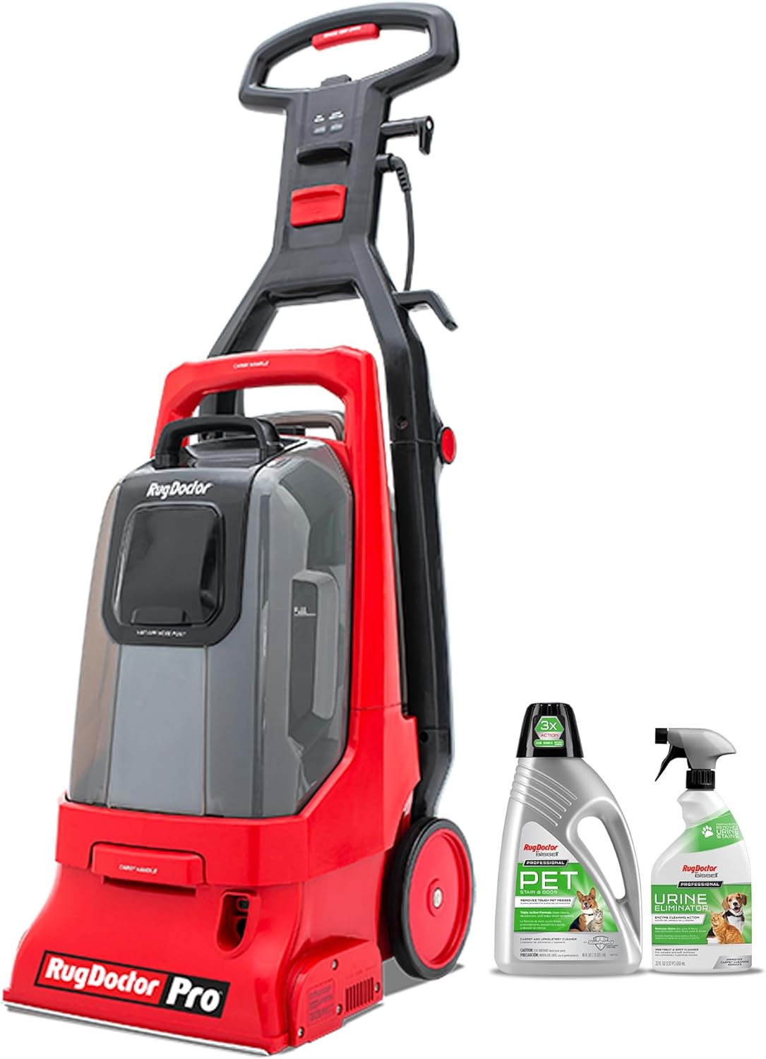 Rug Doctor Pro Deep Commercial Carpet Cleaning Machine, Pet Bundle, Includes 48 oz. of Pro Pet Cleaning Solution and 22 oz. Pro Urine Eliminator Spray