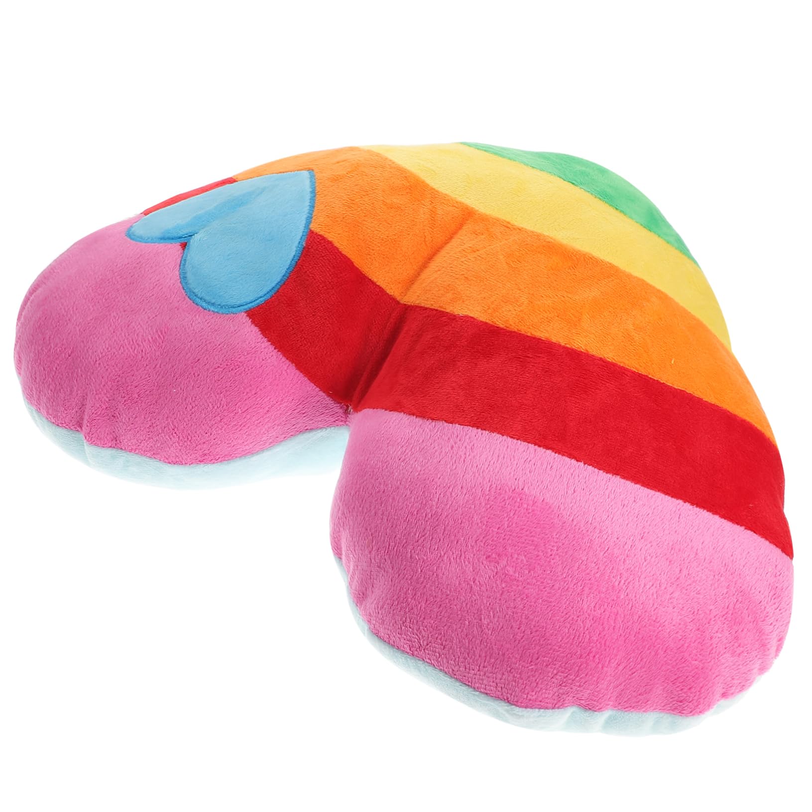 Coussin cœur arc-en-ciel en coton PP pour soulager le manque de confort en voiture