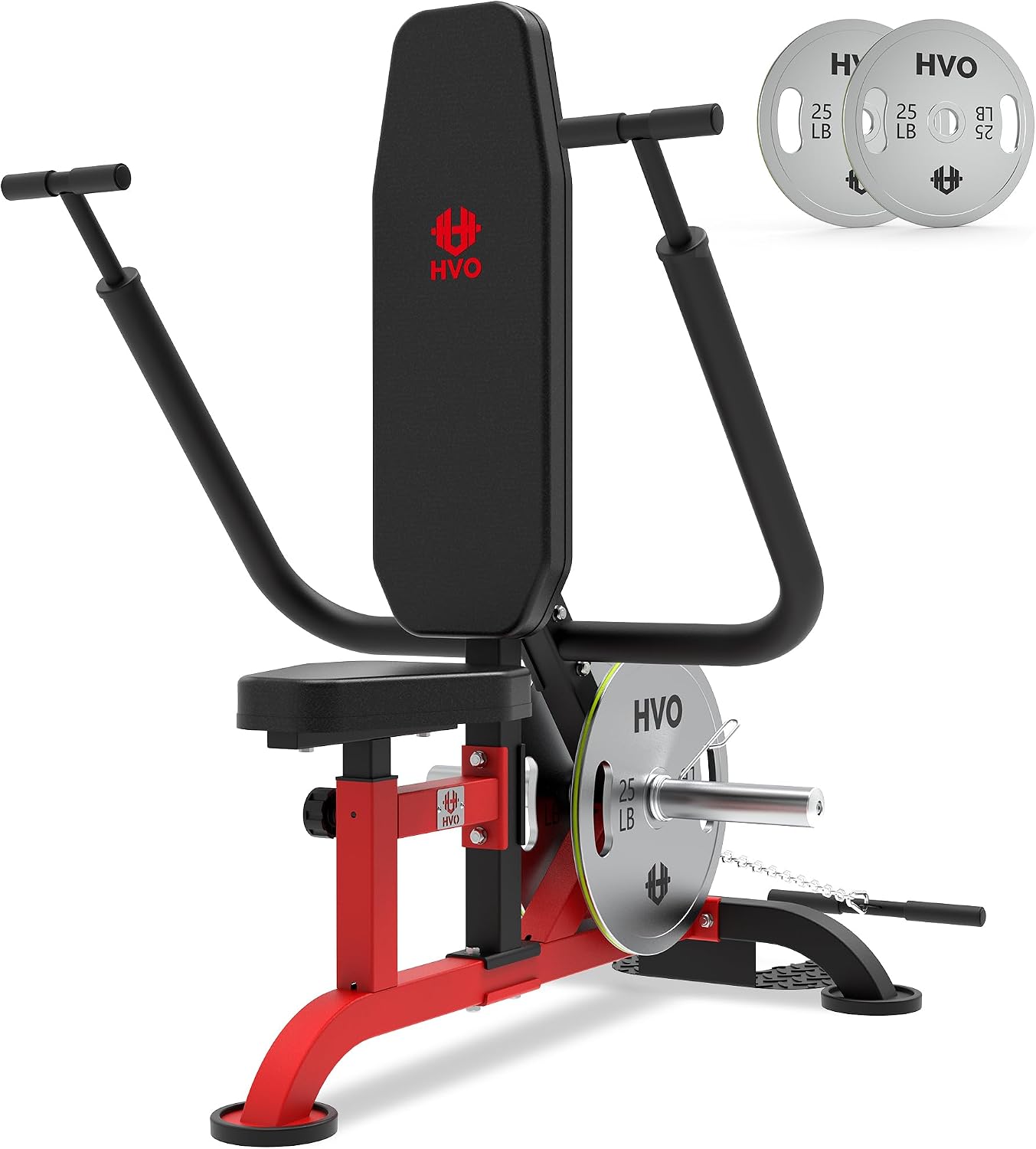 HVO Seated Dip Machine Tricep: Dip Machine Exercise for Biceps Chest Plate Loaded Multi-Function Upper Body Trainer for Home Gym Compact Equipment