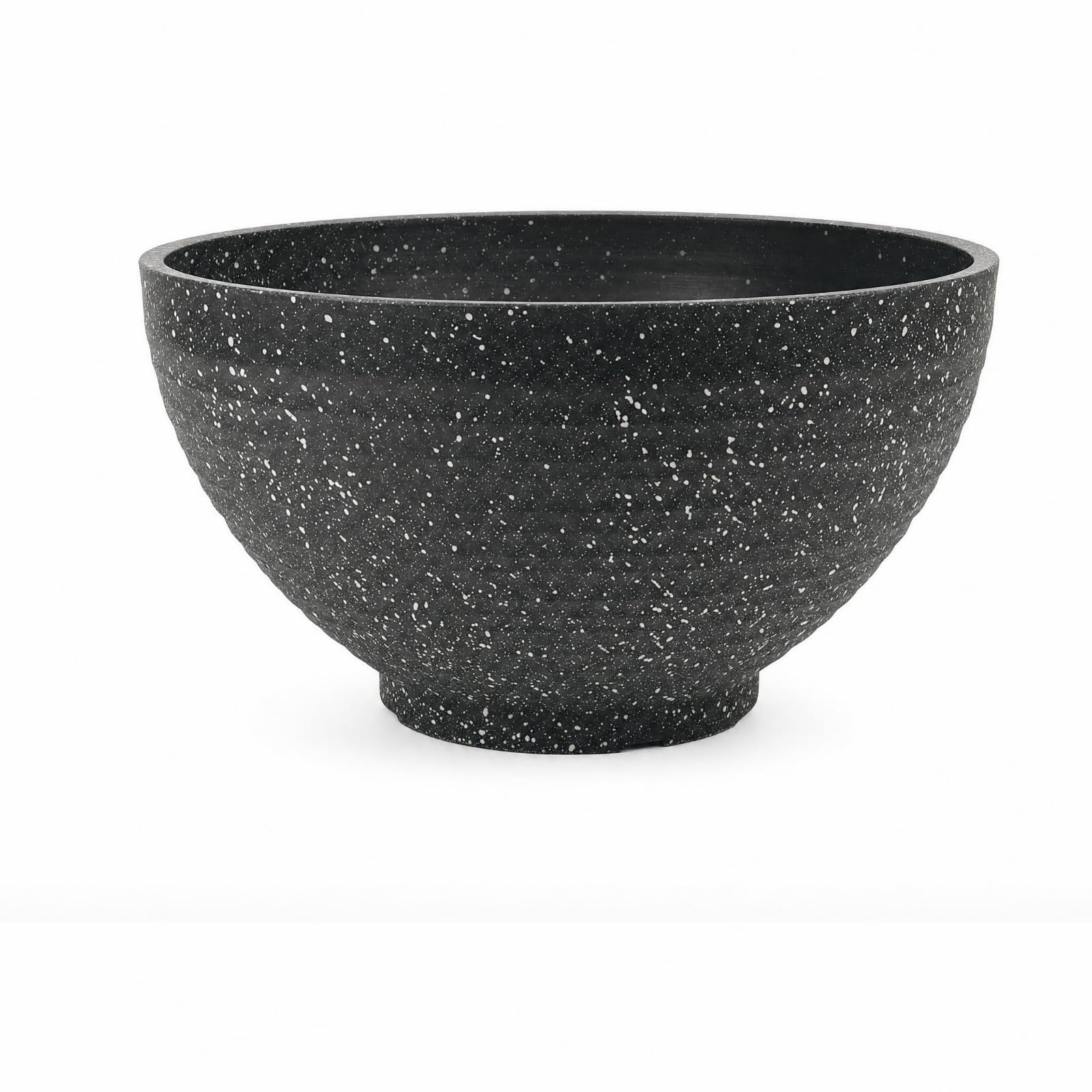 kowaku Resin Planter Bowl Pot Basin Water Saving Setup Reduces Daily Watering Pressure With Wide Opening for Aquatic Arrangements suitable for balconies, Dark Gray, 30CM Spotted