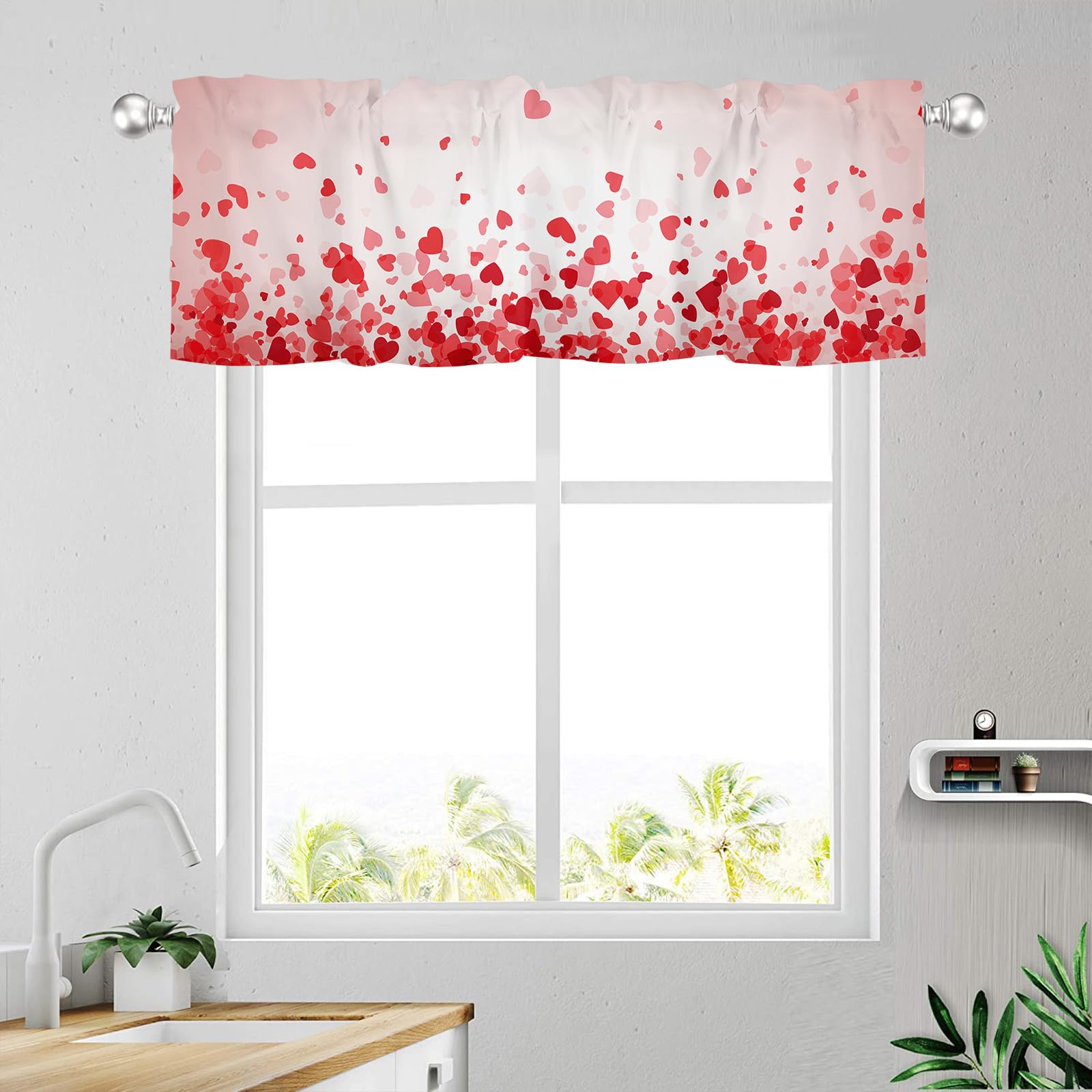 Tenda Da Doccia San Valentino Con Cuori Rossi: Romantica, Impermeabile, 182x182 Cm