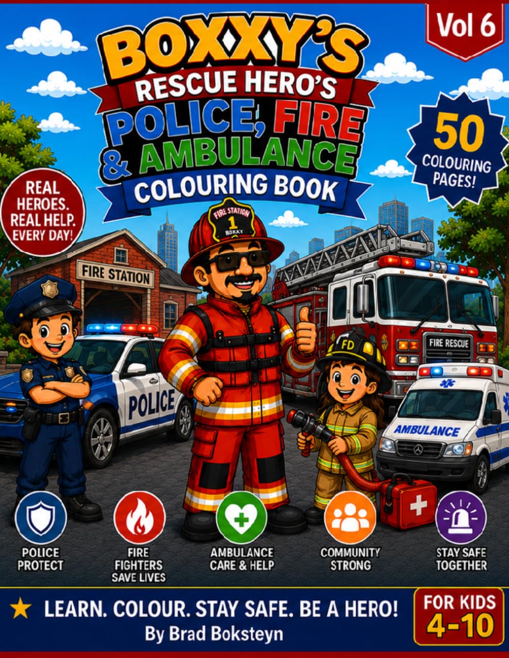 BOXXY'S Rescue Hero's, Police, Fire & Ambulance Vol 6 (BOXXY'S Firefighter's Fav Cookbook Series)