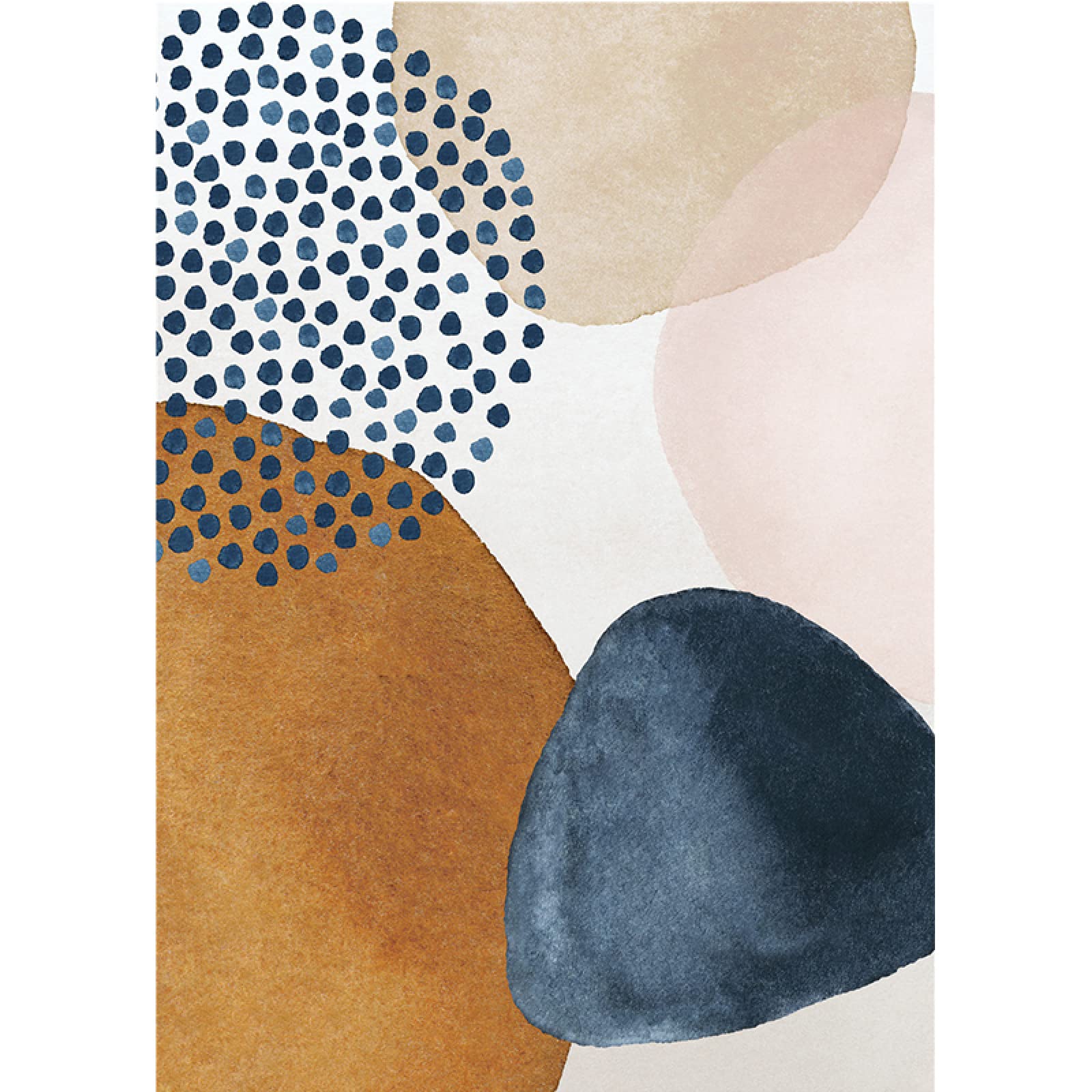 Tableau Toile Grand Format Abstrait Boho Beige - Personnalisable - Prêt à Accrocher