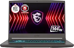 MSI Notebook para jogos fino de 15 15,6 polegadas 144Hz FHD: Intel Core i7-13620H, NVIDIA Geforce RTX 4050, 16GB DDR4, SSD NVMe 512GB, WiFi 6E, Win 11: Preto B13VE-2678US