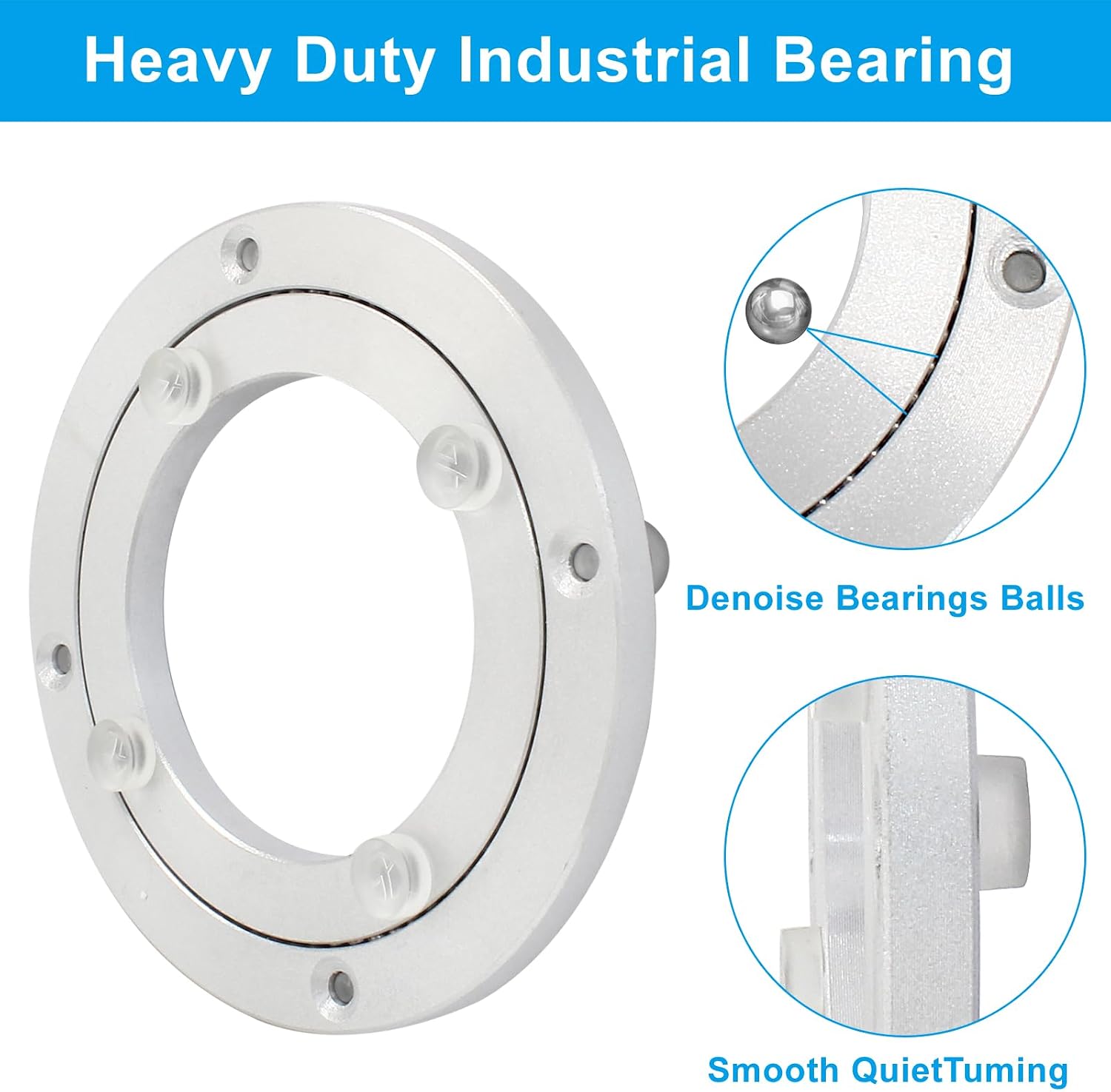 Waziaqoc 4 Inch Lazy Susan Bearing, Heavy Duty Aluminum Turntable